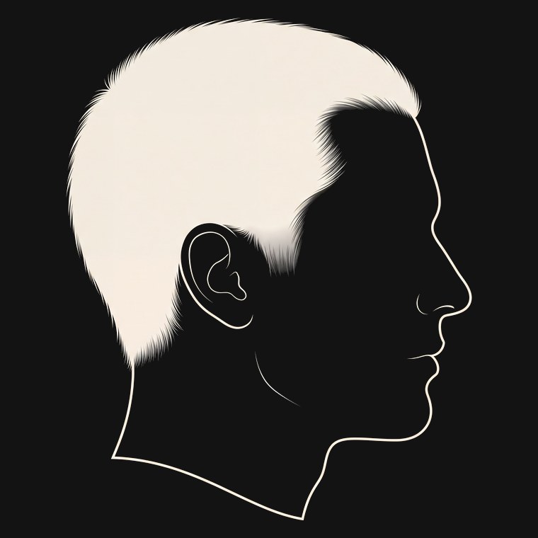 Reference illustration of a buzz cut