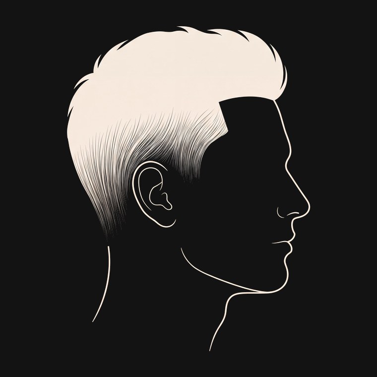 Reference illustration of a mid fade